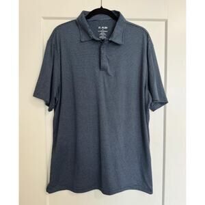 01.Algo Performance Mens Short Sleeves Navy Polo Shirt Size XL UV SPF 40
